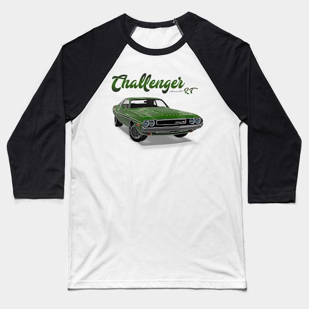 Challenger RT green front Baseball T-Shirt by PjesusArt